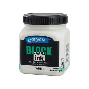 Derivan Block Printing Ink, White - 250ml - Modern Teaching Aids NZ