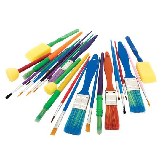 Creatistics Assorted Nylon Paint Brush- Pack of 25 - Modern Teaching Aids NZ