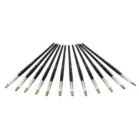Creatistics Flat Bristle Paint Brush Size 2- Pack of 12 - Modern Teaching Aids NZ