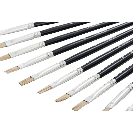 Creatistics Flat Bristle Paint Brush Size 4- Pack of 12 - Modern Teaching Aids NZ