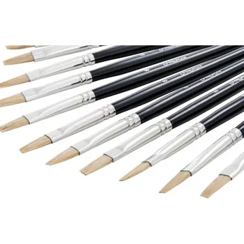 Creatistics Flat Bristle Paint Brush Size 8 - Pack of 12 - Modern Teaching Aids NZ