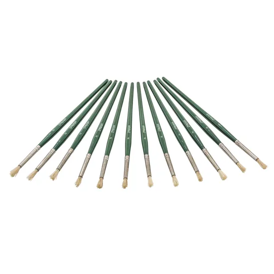 Creatistics Round Bristle Paint Brush Size 2- Pack of 12 - Modern Teaching Aids NZ