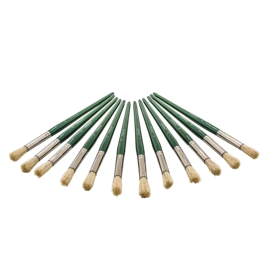 Creatistics Round Bristle Paint Brush Size 14- Pack of 12 - Modern Teaching Aids NZ