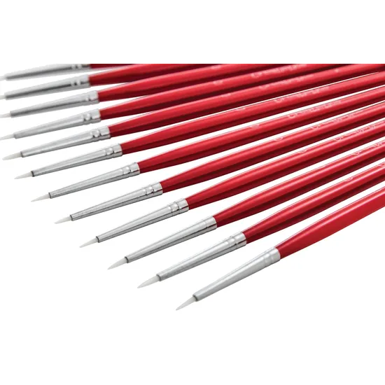 Creatistics Taklon Round Paint Brush Size 0- Pack of 12 - Modern Teaching Aids NZ