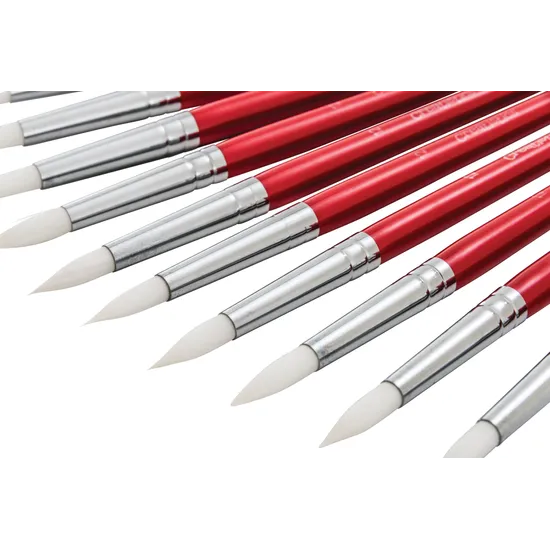 Creatistics Taklon Round Paint Brush Size 12- Pack of 12 - Modern Teaching Aids NZ