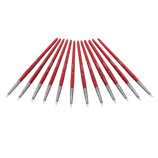 Creatistics Taklon Round Paint Brush Size 2- Pack of 12 - Modern Teaching Aids NZ