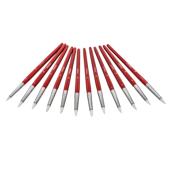 Creatistics Taklon Round Paint Brush Size 6- Pack of 12 - Modern Teaching Aids NZ