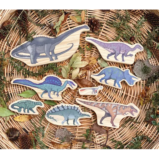 Dinosaur Characters - Wooden Blocks - Modern Teaching Aids NZ