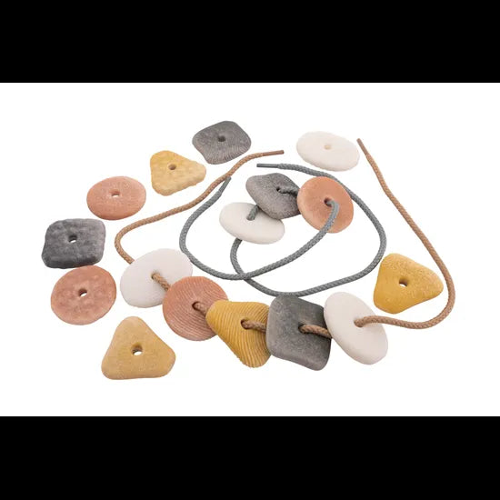 Threading Pebbles - Set of 12 - Modern Teaching Aids NZ