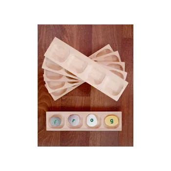 4 Pebble Word Building Trays Set of 6 - Modern Teaching Aids NZ