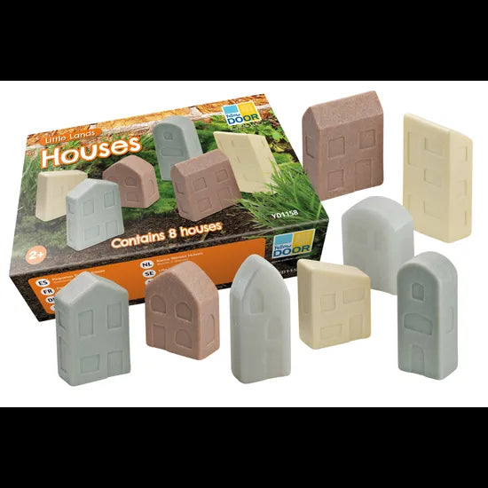 Little Lands Houses Set of 8 - Modern Teaching Aids NZ