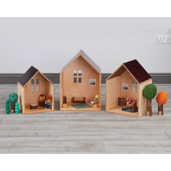 Nesting Packaway Small World Houses - Set of 3