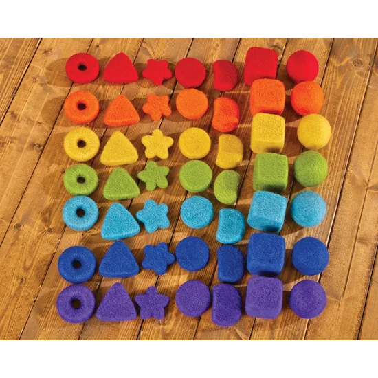 Feltalas Loose Parts Rainbow Chunks - 49 Pieces