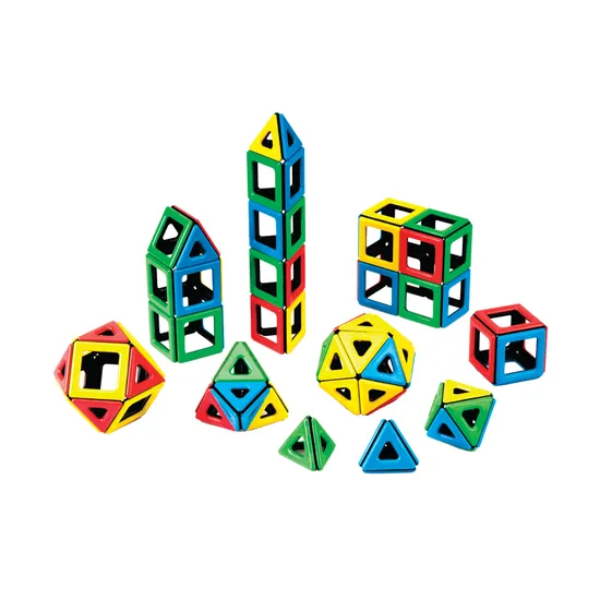 Magnetic Polydron - Basic Shapes Set - 108 pieces - Modern Teaching Aids NZ