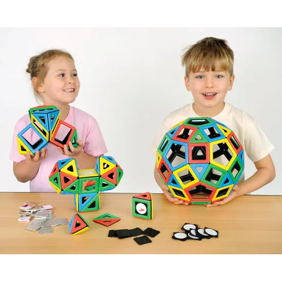 Polydron Magnetic Geometric Shapes Set - 48 Pieces - Modern Teaching Aids NZ