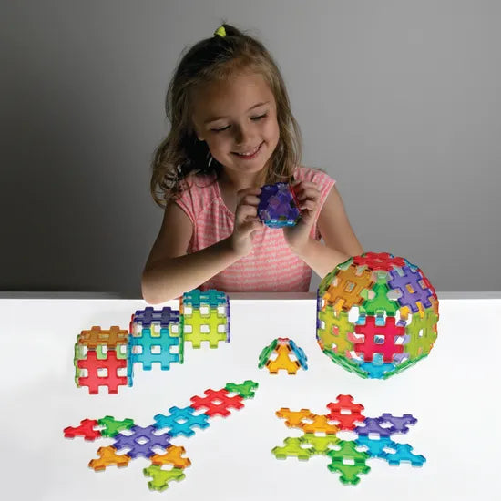 Magnetic Polydron - Transparent Construction Kit - 166 Pieces