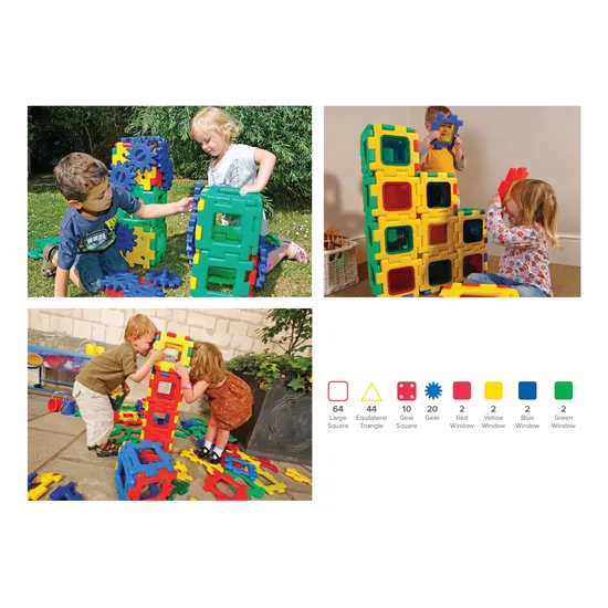 Giant Polydron Construction Set - 150 pieces - Modern Teaching Aids NZ