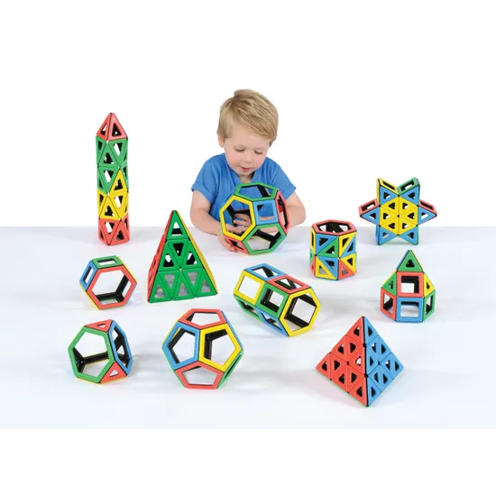 Polydron Magnetic Maths Set - Geometric Shapes - Modern Teaching Aids NZ