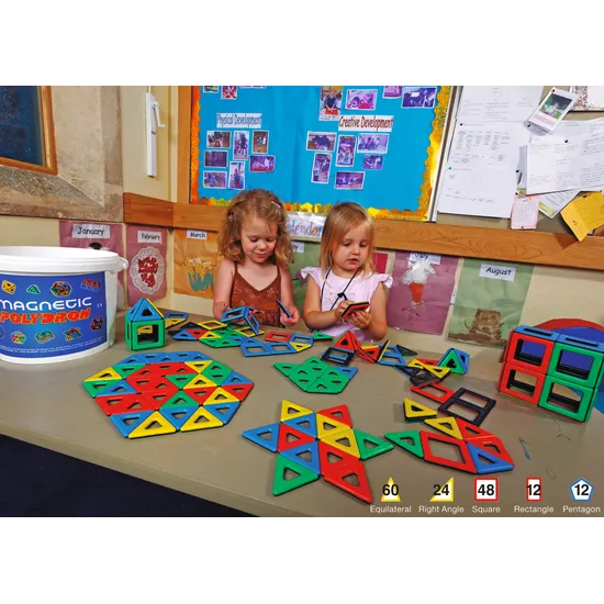 Polydron Magnetic Maths Set - Geometric Shapes - Modern Teaching Aids NZ
