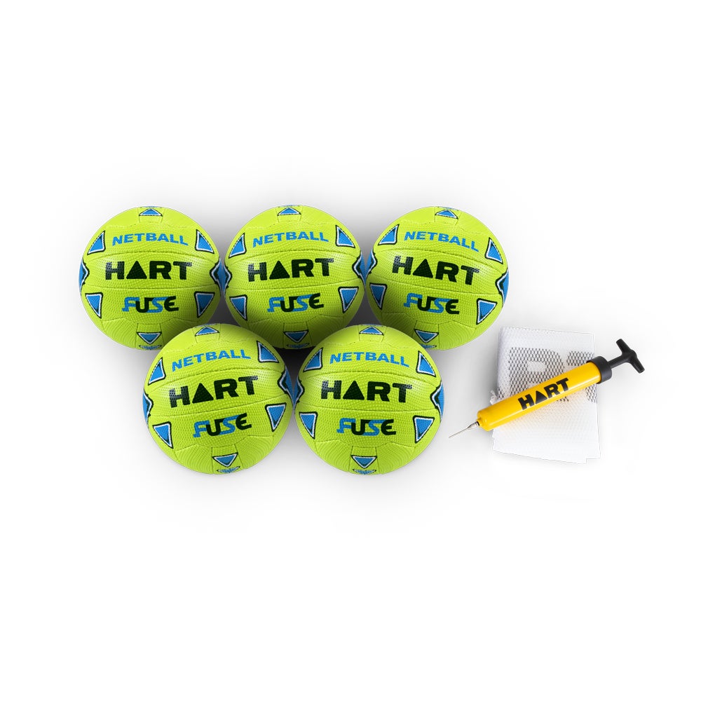 HART Fuse Netball Pack Fluro Yellow/Blue - Size 5