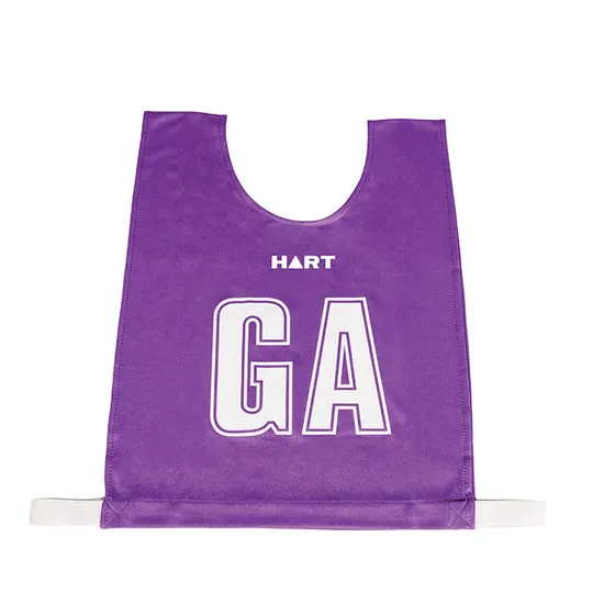 HART Mock Mesh Netball Bibs Snr - Purple Bib/White Letters - Modern Teaching Aids NZ