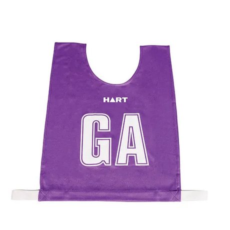 HART Mock Mesh Netball Bibs Snr - Purple Bib/White Letters - Modern Teaching Aids NZ