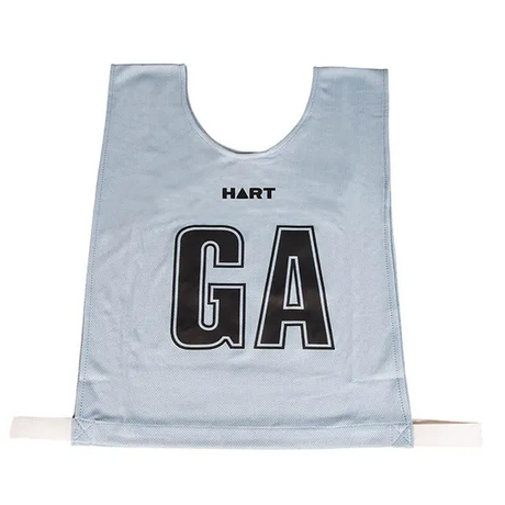 HART Mock Mesh Netball Bibs Snr - Silver Bib/Black Letters - Modern Teaching Aids NZ