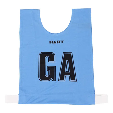 HART Mock Mesh Netball Bibs Snr - Sky Blue/White Letters - Modern Teaching Aids NZ
