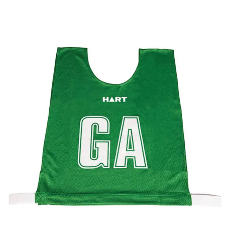 HART Mock Mesh Netball Bibs Jnr - Green Bib/White Letters - Modern Teaching Aids NZ