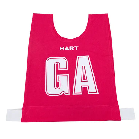 HART Mock Mesh Netball Bibs Jnr -Hot Pink/White Letters - Modern Teaching Aids NZ