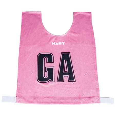 HART Mock Mesh Netball Bibs Jnr - Pink Bib/Black Letters - Modern Teaching Aids NZ
