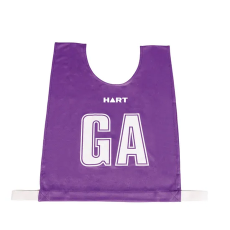 HART Mock Mesh Netball Bibs Jnr - Purple Bib/White Letters - Modern Teaching Aids NZ