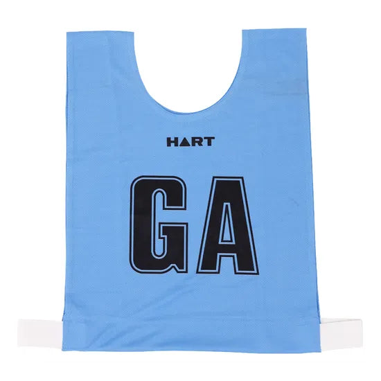 HART Mock Mesh Netball Bibs Jnr - Sky Blue/White Letters - Modern Teaching Aids NZ