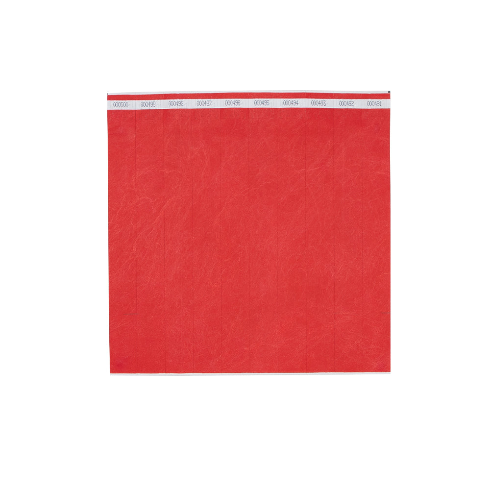 Disposable Wrist Bands Red x 100 - Modern Teaching Aids NZ