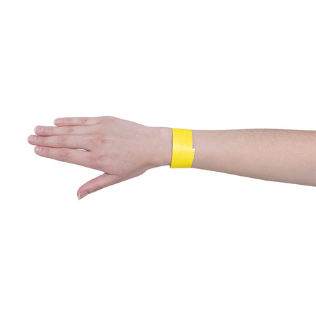 Disposable Wrist Bands Yellow x 100 - Modern Teaching Aids NZ