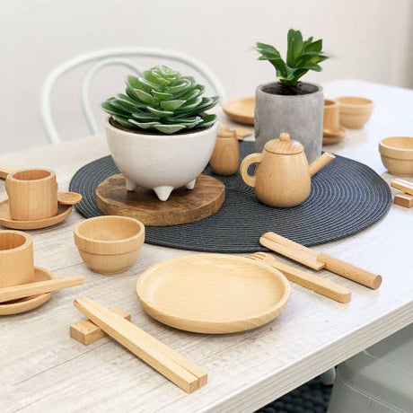 Wooden Tableware Set - 52pc - Modern Teaching Aids NZ