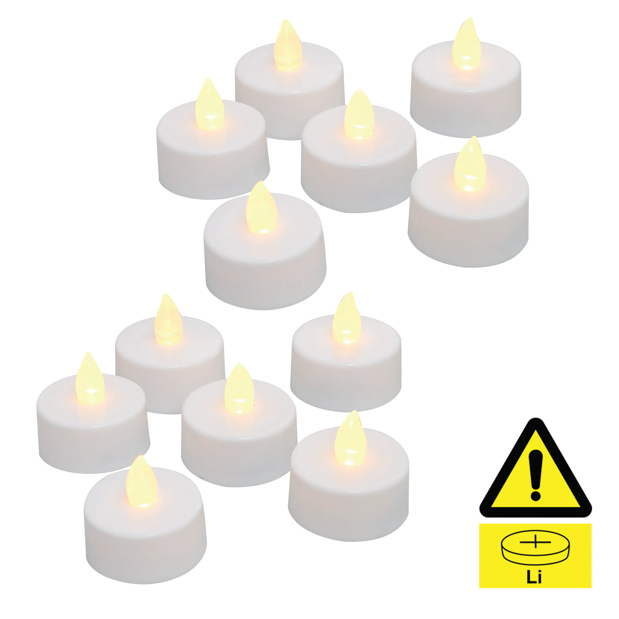 Battery LED Tealight Candles - Pack of 12