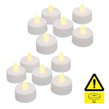 Battery LED Tealight Candles - Pack of 12