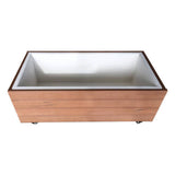 Outdoor Planter Box - Teak and White 80x40x30 - Modern Teaching Aids NZ