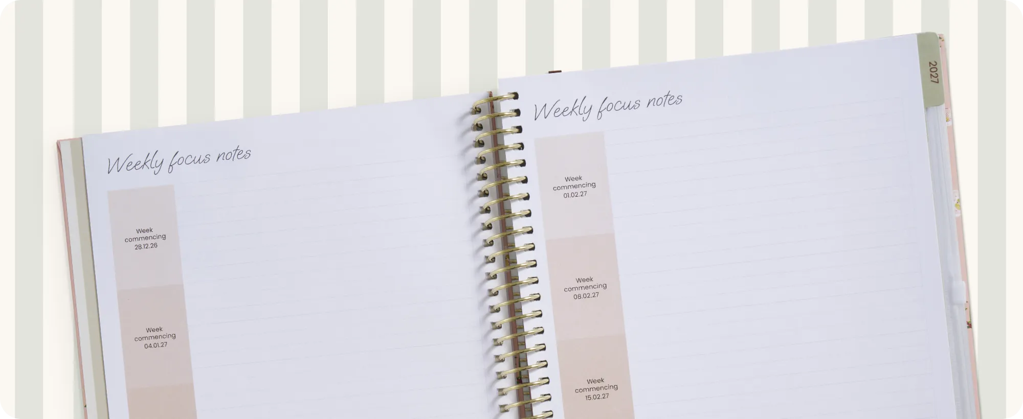 Weekly focus notes for targeted planning throughout the year. 