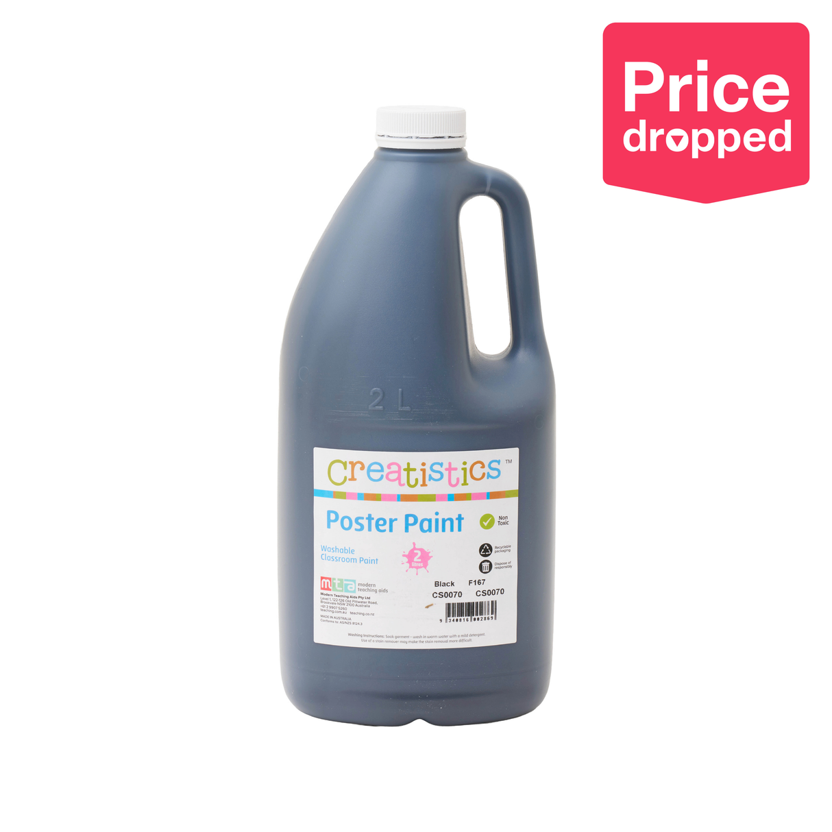 Creatistics Poster Paint 2 L - Black - Modern Teaching Aids NZ