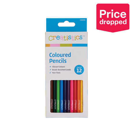 Creatistics Hexagonal Coloured Pencils - Pack of 12 - Modern Teaching Aids NZ