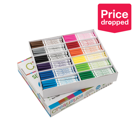 Creatistics Slim Coloured Felts - Pack of 240 - Modern Teaching Aids NZ