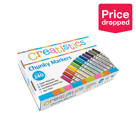 Creatistics Chunky Coloured Felts - Pack of 240 - Modern Teaching Aids NZ