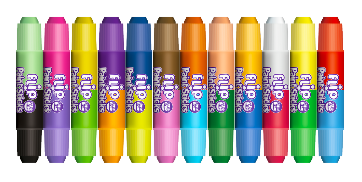 Little Brian - Flip Paint Sticks 12 Pk - Modern Teaching Aids NZ