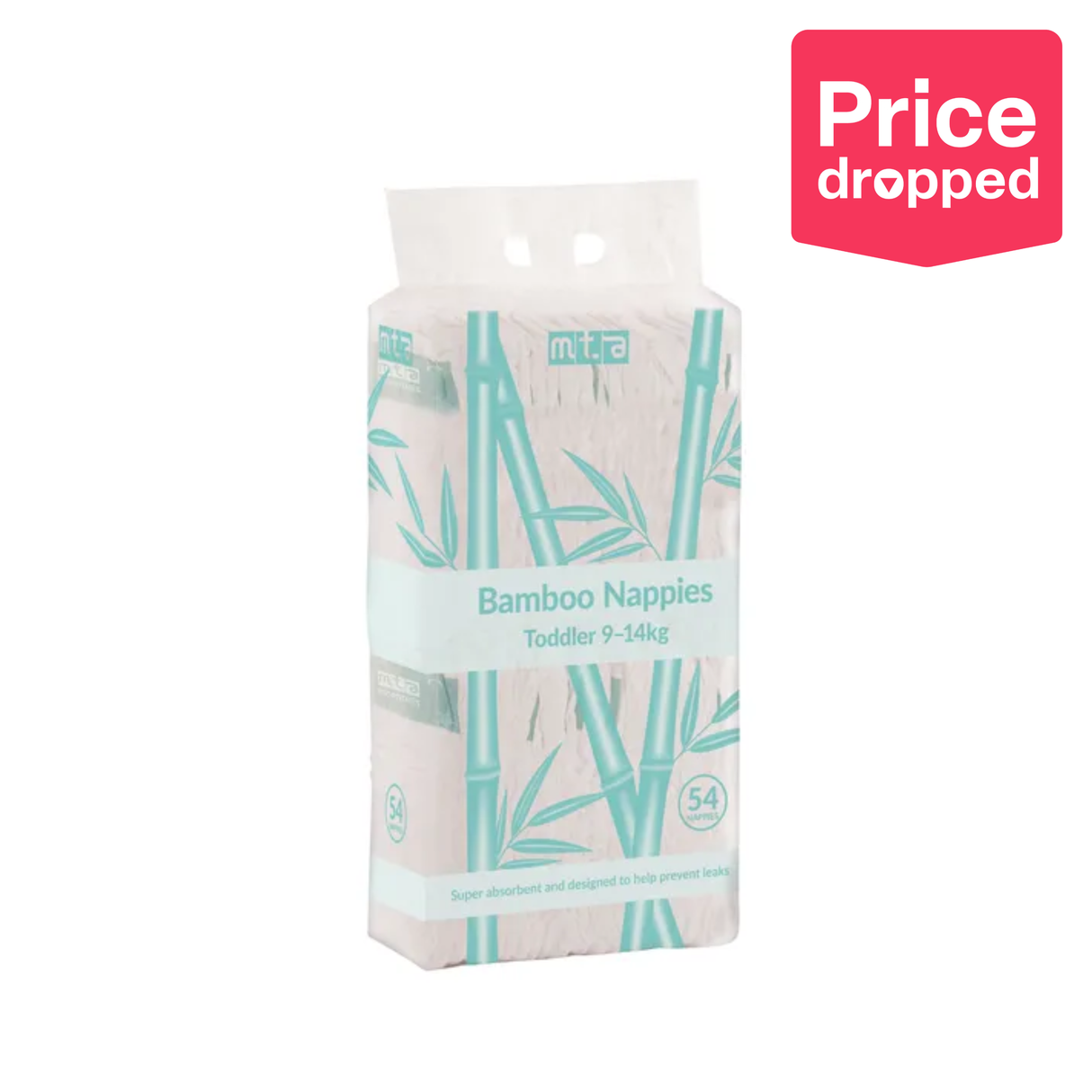 Bamboo Nappies - Toddler, 9-14 kg, Pack of 54