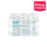 MTA Paper Kitchen Towels - 2Ply, 60 Sheets per Roll, Pack of 6