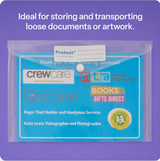 Protext A5 Button Document Wallet Clear
