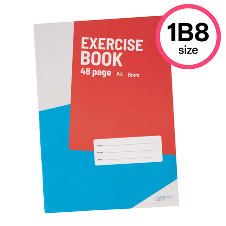 Teachables Exercise Book A4 8mm Lined 48p - Modern Teaching Aids NZ