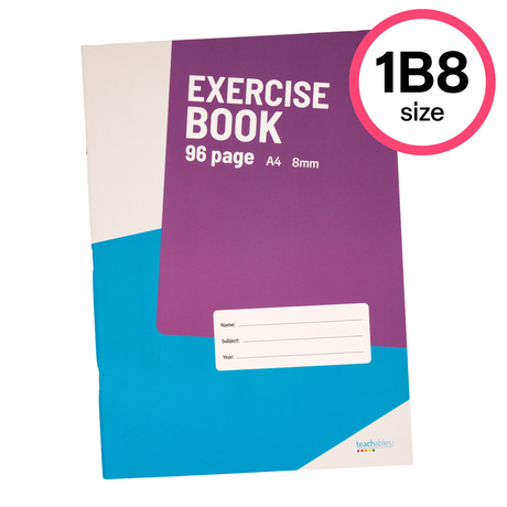 Teachables Exercise Book A4 8mm Lined 96p - Modern Teaching Aids NZ